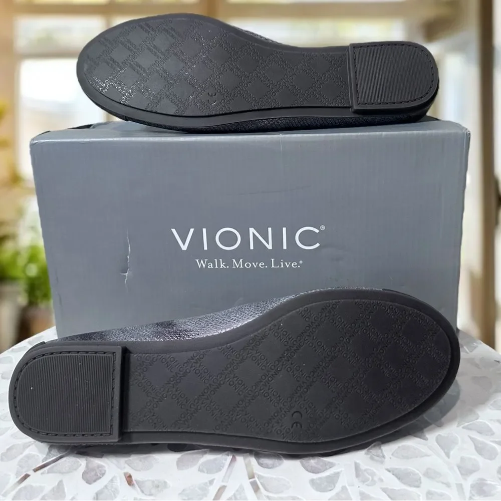 Vionic Women's Minna Ballet Flat Pewter